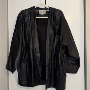 Vintage Ruth Wagner Women's Black Leather Jacket S